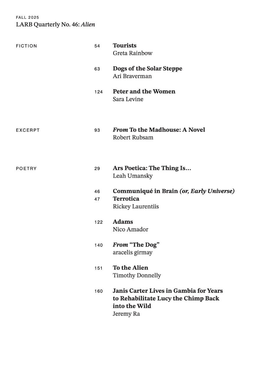 LARB Quarterly, no. 46: Alien