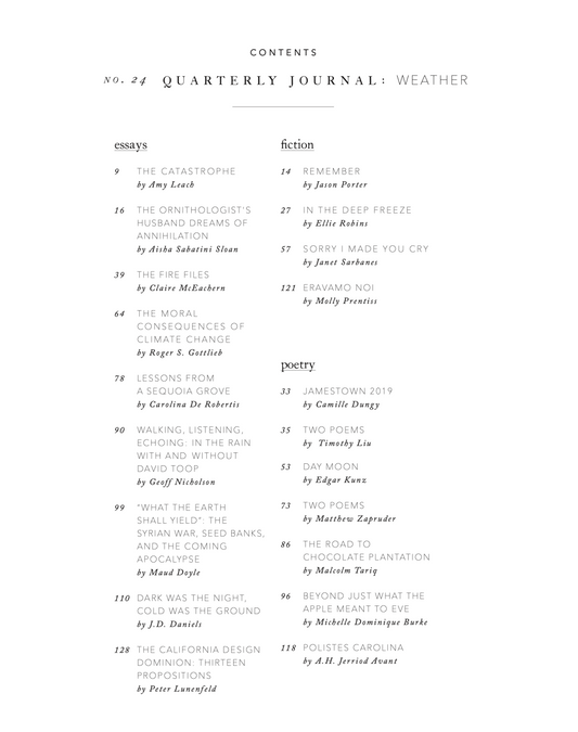 Quarterly Journal, no. 24: Weather