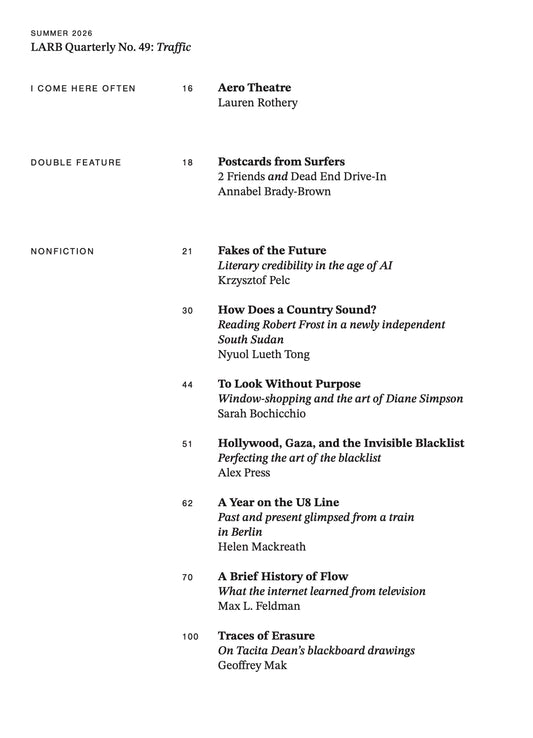 LARB Quarterly, no. 49: Traffic